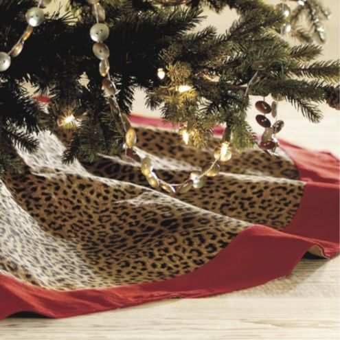 Cheetah print tree skirt sales