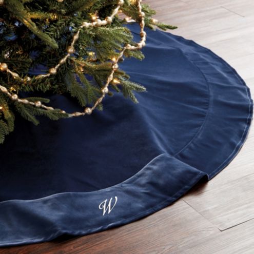 Light blue hotsell velvet tree skirt