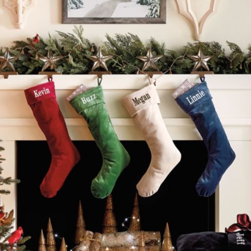 christmas fireplace with stockings