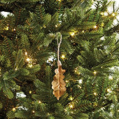 Tin Oak Leaf Ornaments - Set of 6