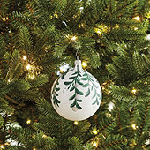 Evergreen Glass Ornament - Set of 2
