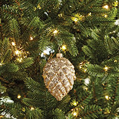 Glitter Pinecone Ornaments - Set of 4