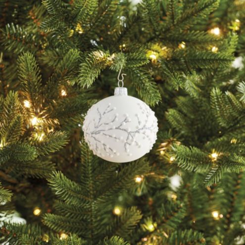 Silver Branch Ornaments - Set of 3
