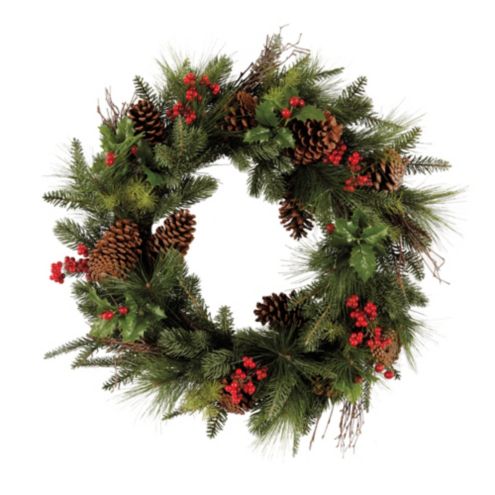 Mixed Pine & Berry Wreath | Ballard Designs