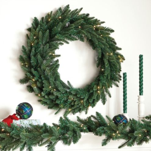 Prelit Fraser Fir Wreath