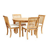 Madison 5-Piece Round Dining Set with Cushions