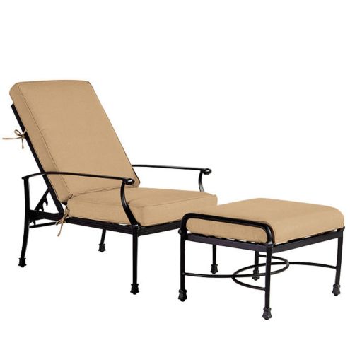 Reclining patio chairs with ottoman hot sale