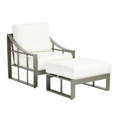 Sullivan Lounge Chair & Ottoman with Cushions | Ballard Designs