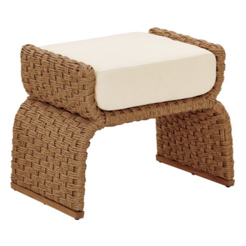 Cecily Tufted Stool & Bench Cushion Natural Linen - Ballard Designs