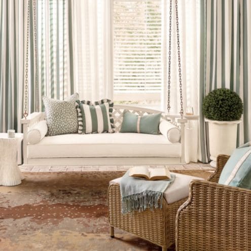 Berkshire Porch Swing with FSC-Certified Eucalyptus Wood & White