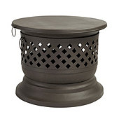 Harlake Wood Burning Fire Bowl with Lid