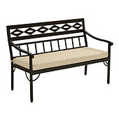 Bunny Williams Hollenbeck Garden Bench with Cushion