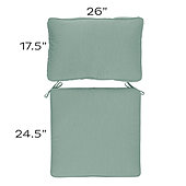 Replacement Seat and Back Cushion Set with Zipper - 26x42