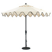 Bunny Williams Mughal Arch Umbrella - Canvas Taupe with Sand Trim