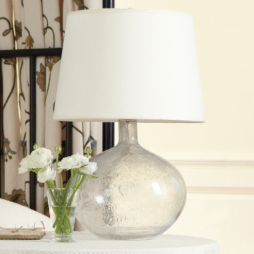 seeded glass table lamp