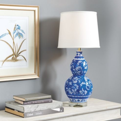 Blue & White Double Gourd Chinoiserie Table Lamp | Ballard Designs