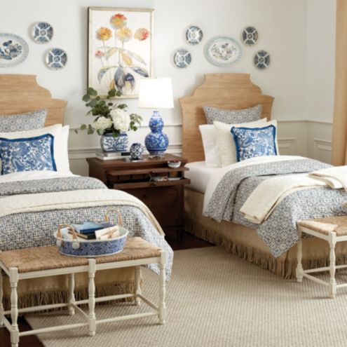 Blue & White Double Gourd Chinoiserie Table Lamp | Ballard Designs