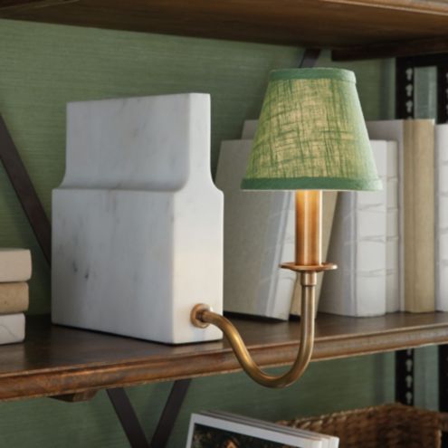 Lamp with outlet bookshelf