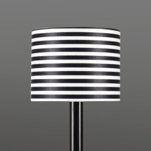 black and white striped lamp shade