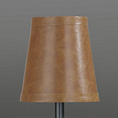Faux Leather Tall Chandelier Shade