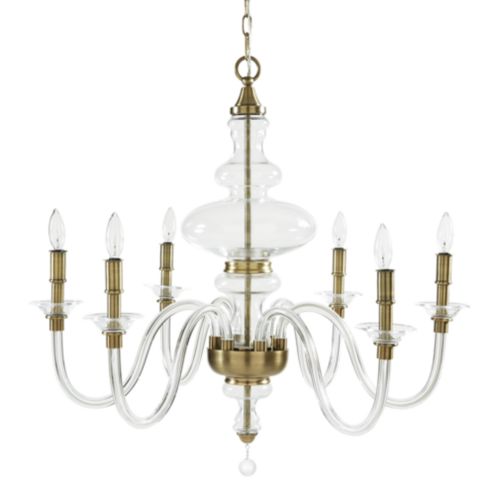 Mila 6-Light Blown Glass Chandelier