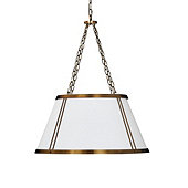 Camille Hanging Shade 6-Light Chandelier with White Shade