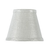 Metallic Linen Chandelier Shade - Silver