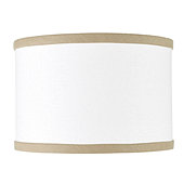 Couture Lamp Shade Drum Linen Trim - Sand