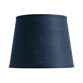 Classic Tapered Drum Linen Lamp Shade - Navy