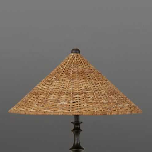 Lamp with on sale rattan shade