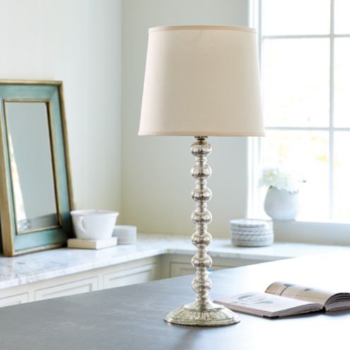 Mercury Glass Stacked Ball Table Lamp Ballard Designs