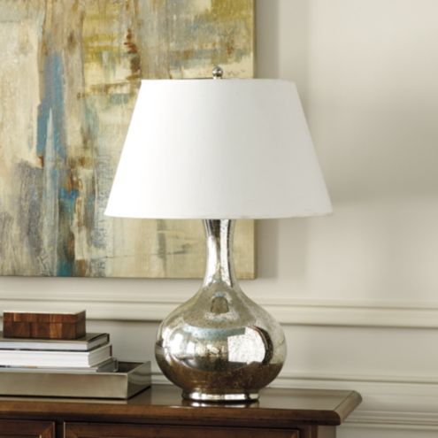 large glass lamp base