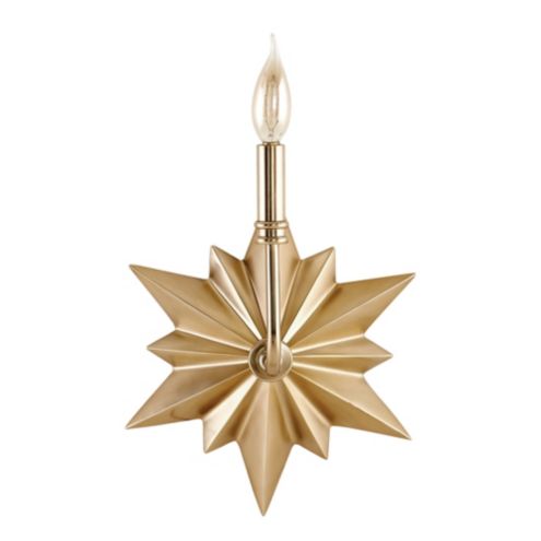 Luna Star Wall Sconce Antique Brass Light Fixture