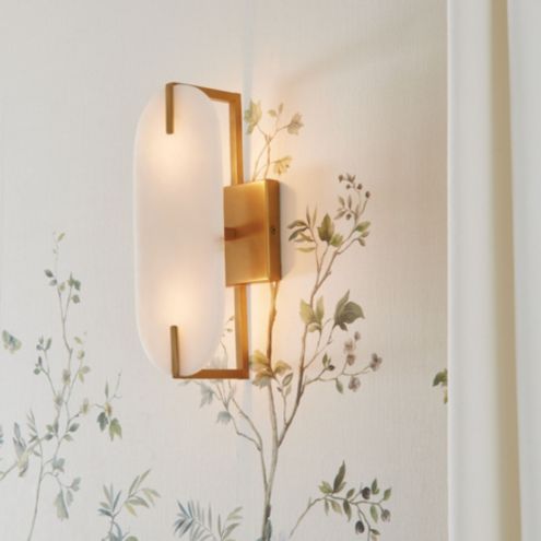 Rectangular Alabaster Wall Sconce 2 Lights