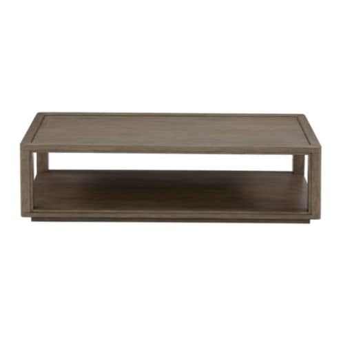 William Large Rectangle Coffee Table with Open Storage Shelf Base