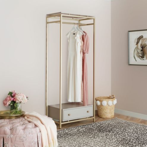 Avery Free Standing Closet System Long Hanging Unit