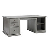 Tuscan Double Pedestal Desk - Warm Gray
