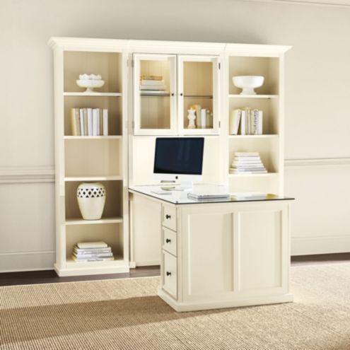 Tuscan Return Office Group with Glass Topper - Small