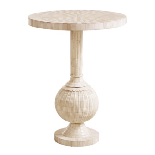 Naomi Bone Inlay Accent Table