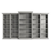 Tuscan 5-Piece Bookcase Set - Warm Gray
