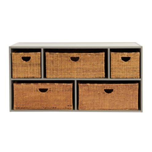 Abbeville Large 5-Compartment Stacking Cabinet with Baskets | Ballard ...