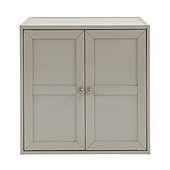 Abbeville Double Door Stacking Cabinet - Gray