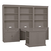 Tuscan Return Group with Shelves Large - Warm Gray
