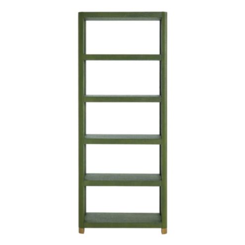 Capri Open Bookcase in Moss Green