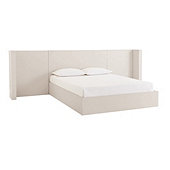 Suzanne Kasler Germain Linen-Wrapped Queen Bed with Side Panels