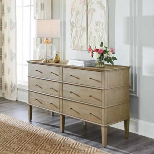 ballard designs dresser Newberry 6-Drawer Hand finished Grace 6-Drawer Dresser with Mahogany