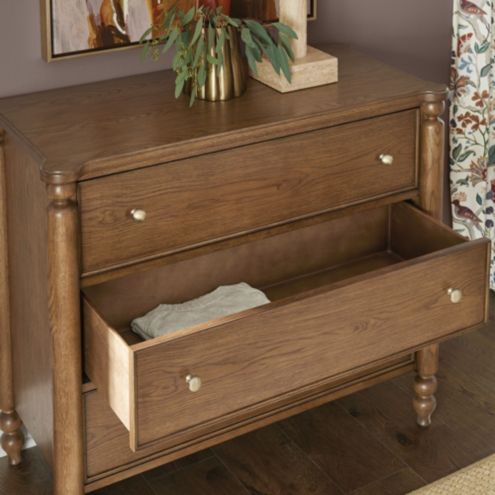 3 chest dresser Kova Drawer 37 in. W Bohemian Storage Cabinet with Rattan Accent and Metal Legs, Light Oak/Black free and your peace of mind intact. Dover 3-Drawer Chest - Chestnut