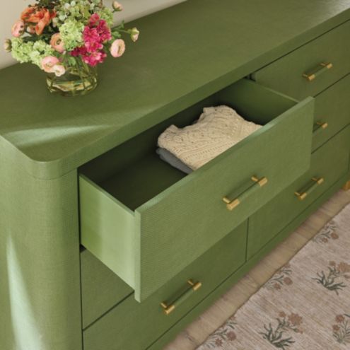 ballard designs dresser Capri 6-Drawer - Moss Green Casa Florentina Naples 5-Drawer Dresser