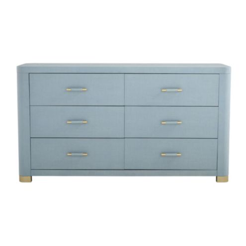 blue raffia dresser Capri 6-Drawer with Wrap & Brass-Capped Feet Size:Size 0 this dresser exudes timeless FINAL_FEW_812 Superdown Natalie Mini Dress