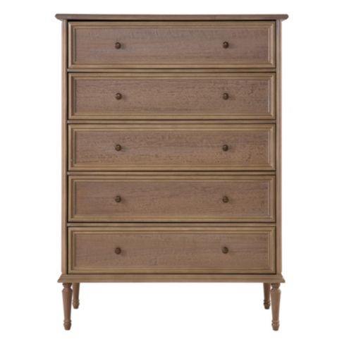 Emile 5-Drawer Tall Dresser with Classic Louis Styling & Hand